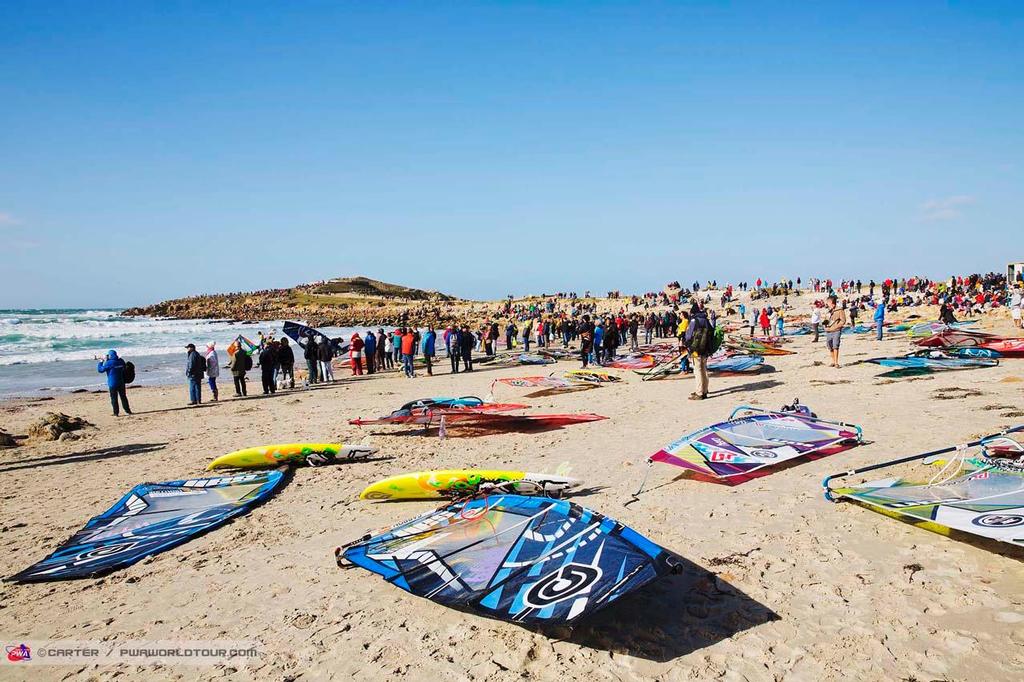 Rigged and ready - 2014 La Torche PWA Grand Slam photo copyright  Carter/pwaworldtour.com http://www.pwaworldtour.com/ taken at  and featuring the  class