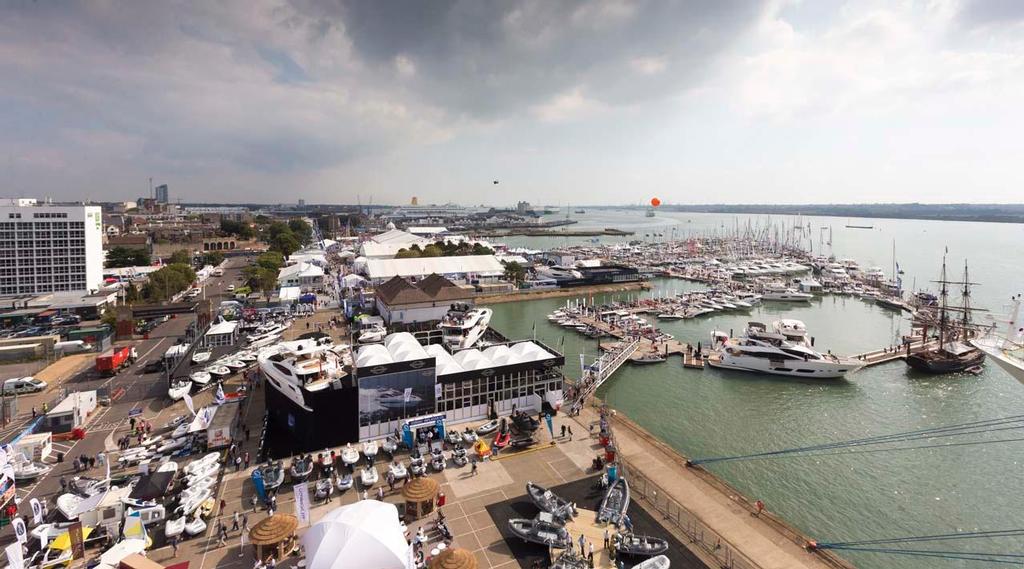 General View of the Marina on Press Day at the PSP Southampton Boat Show 2014. © onEdition http://www.onEdition.com