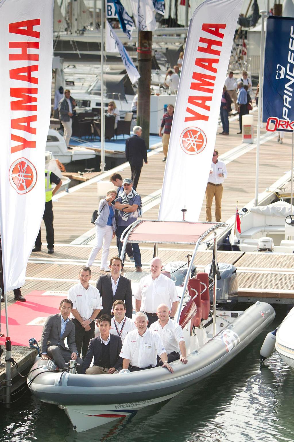 Sir Ben Ainslie, BAR Team Principal launches new partnership with Yamaha Motors UK at the PSP Southampton Boat Show 2014. photo copyright onEdition http://www.onEdition.com taken at  and featuring the  class