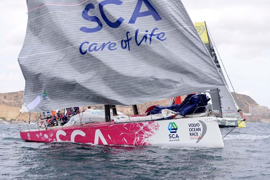 Team SCA in Alicante during Leg 1 of the Volvo Ocean Race photo copyright Rick Tomlinson / Team SCA taken at  and featuring the  class