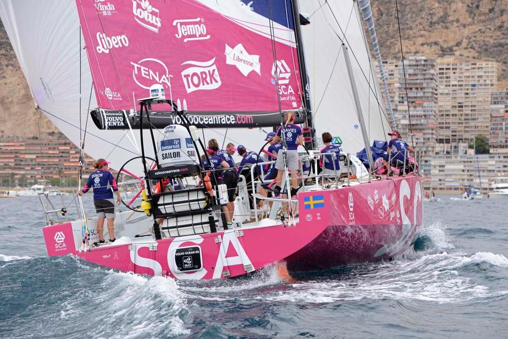Team SCA in Alicante during Leg 1 of the Volvo Ocean Race photo copyright Rick Tomlinson / Team SCA taken at  and featuring the  class