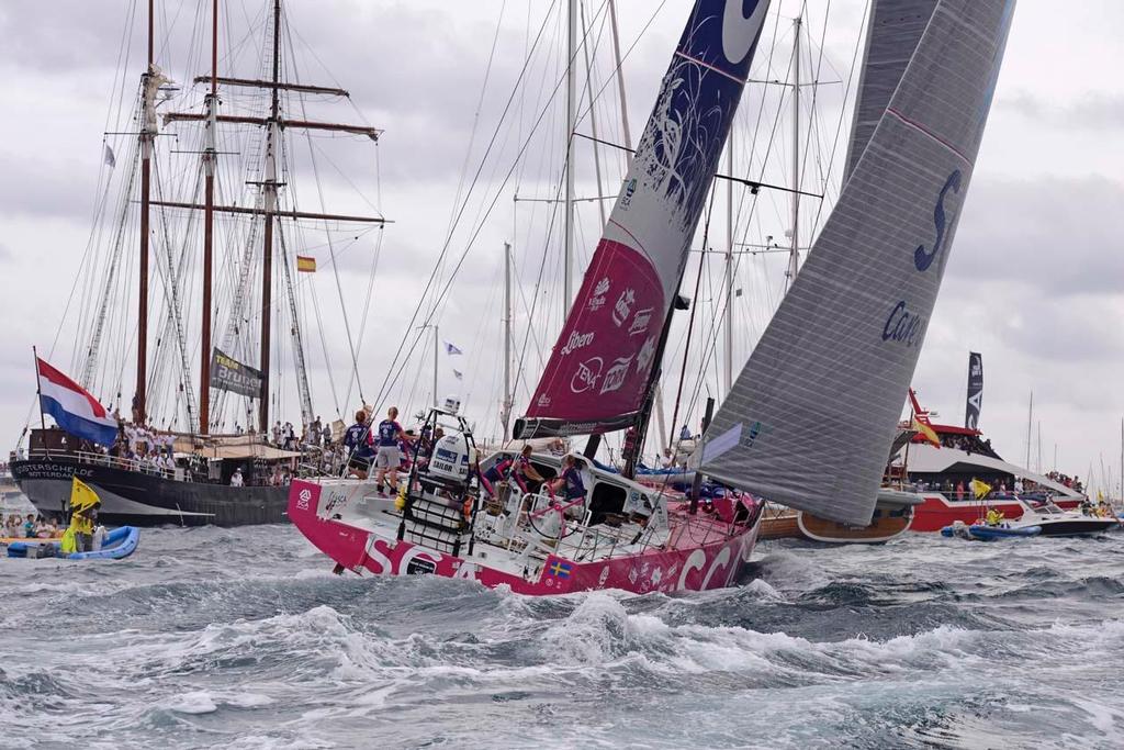 Team SCA start of Leg 1 of the Volvo Ocean Race 2014-15 Alicante Spain to Cape Town, South Africa. photo copyright Rick Tomlinson / Team SCA taken at  and featuring the  class