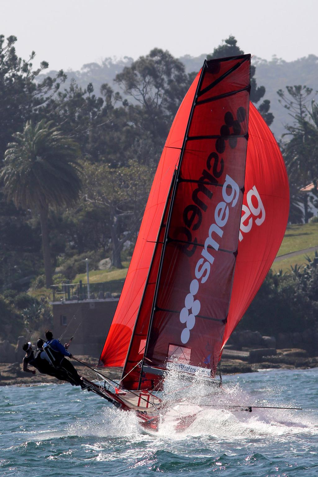 Smeg was consistent throughout the race to finish third - 2014-2015 Australian 18 Footers - Club Championship photo copyright Australian 18 Footers League http://www.18footers.com.au taken at  and featuring the  class