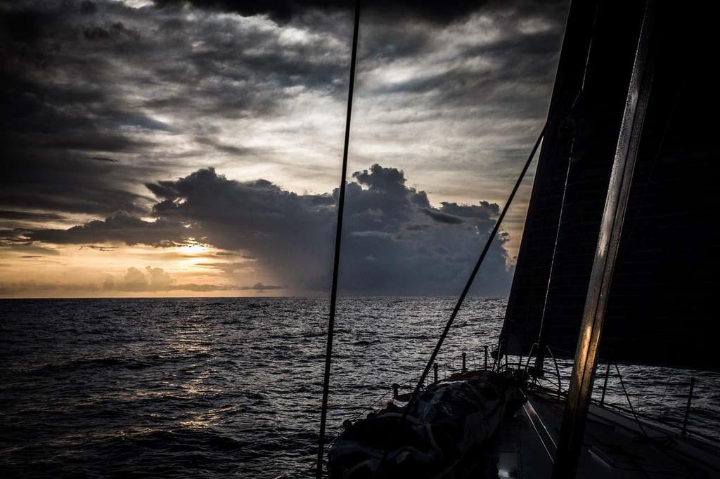October 21, 2014. Team Vestas Wind enters the dreaded doldrums on day 10. Volvo Ocean Race photo copyright Brian Carlin - Team Vestas Wind taken at  and featuring the  class