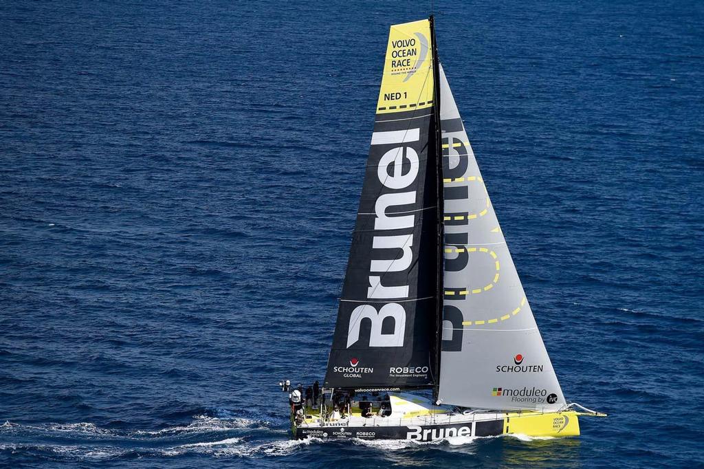 Team Brunel during the  practice Race in Alicante. ©  David Ramos / Getty Images/Volvo Ocean Race