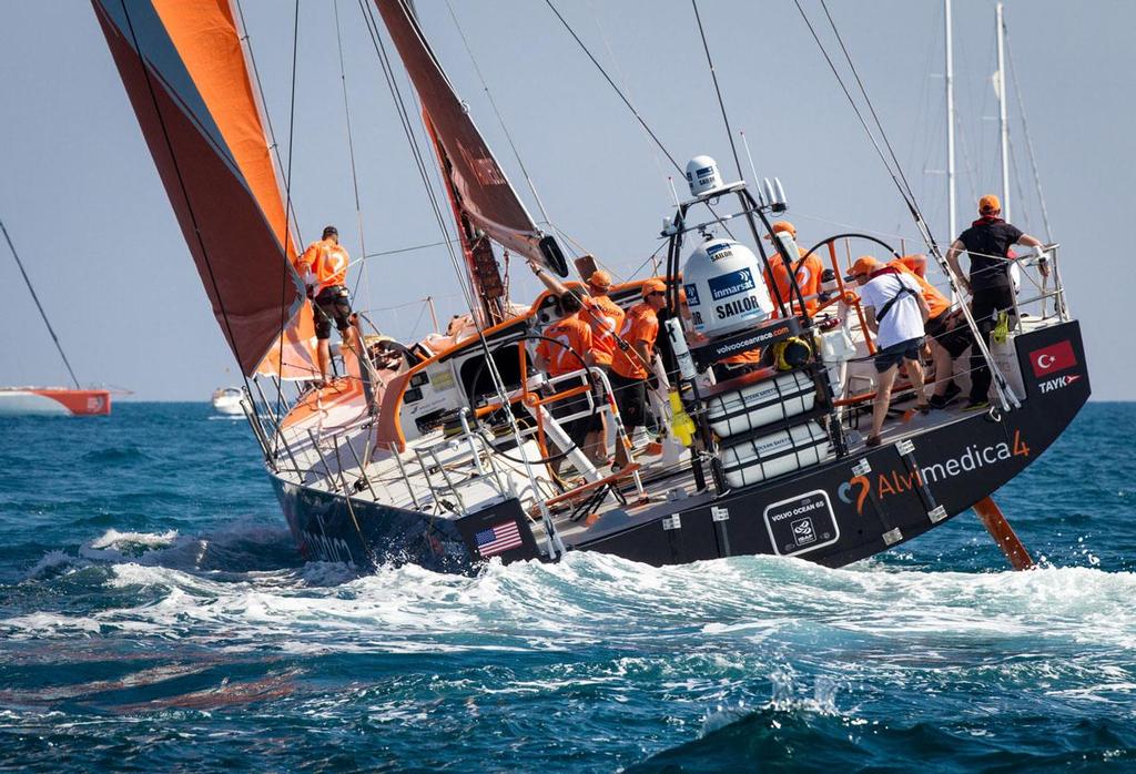 Team Alvimedica in action during the In-Port Race in Alicante. ©  Ainhoa Sanchez/Volvo Ocean Race