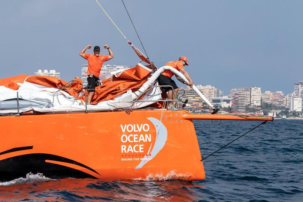 2014-15 Volvo Ocean Race - Team Alvimedica wins the In-Port Race in Alicante. photo copyright  Ainhoa Sanchez/Volvo Ocean Race taken at  and featuring the  class