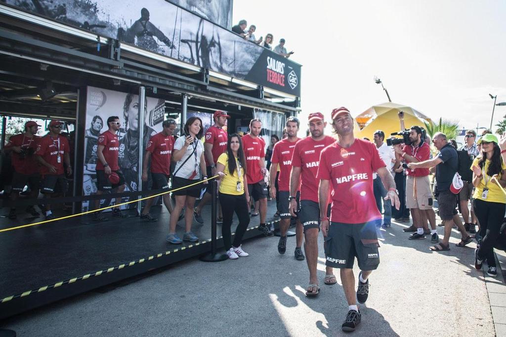 2014-15 Volvo Ocean Race - MAPFRE during Dock Out Parade for  the In-Port Race in the Race Village in Alicante. photo copyright  David Ramos / Getty Images/Volvo Ocean Race taken at  and featuring the  class