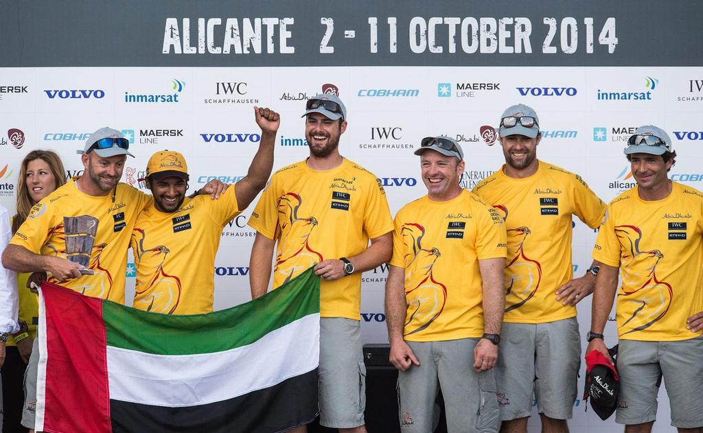 2014-15 Volvo Ocean Race - Abu Dhabi during the prize giving after the Alicante In-Port Race. ©  David Ramos / Volvo Ocean Race