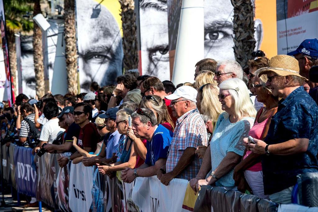 Spectators during Dock Out Parade for the In-Port Race in the Race Village in Alicante. ©  David Ramos / Getty Images/Volvo Ocean Race