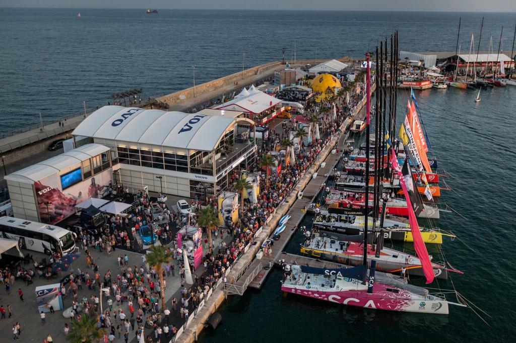 October 09, 2014. A crowd in the Race Village in Alicante, two days before the start of the Volvo Ocean Race. ©  Ainhoa Sanchez/Volvo Ocean Race