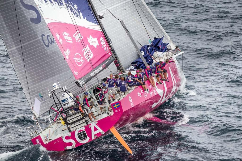 Team SCA in Alicante during Leg 1 of the Volvo Ocean Race photo copyright  Ainhoa Sanchez/Volvo Ocean Race taken at  and featuring the  class