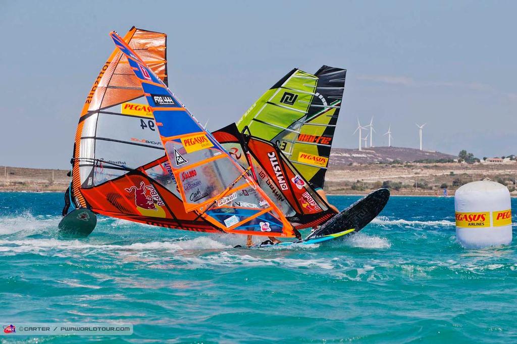 Valerie and Lena at it again - 2014 PWA Alacati World Cup photo copyright  Carter/pwaworldtour.com http://www.pwaworldtour.com/ taken at  and featuring the  class