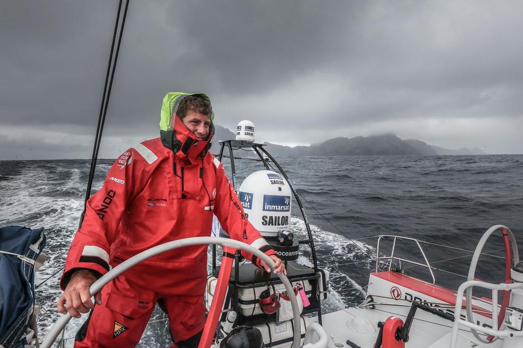 August 14, 2014. Round Britain Island Race Day 4 - OBR content Dongfeng Race Team: Charles Caudrelier photo copyright Yann Riou / Dongfeng Race Team taken at  and featuring the  class