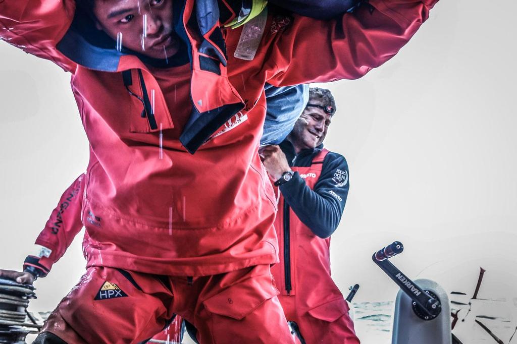 Chinese sailors, Kong and Black, return to Dongfeng Race Team to complete the line-up for the Volvo Ocean Race 2014-15. photo copyright Yann Riou / Dongfeng Race Team taken at  and featuring the  class