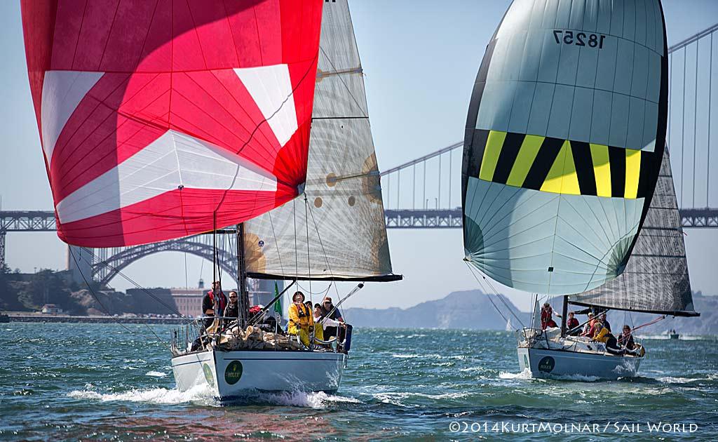 Express 37 spinnakers - 2014 Rolex Big Boat Series, San Francisco - Final Day © Kurt Molnar
