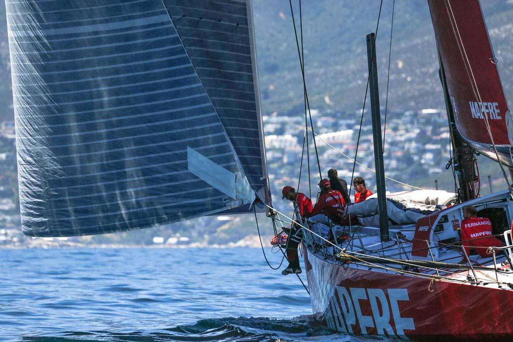 MAPFRE just off of the coast of Cape Town. ©  Charlie Shoemaker / Volvo Ocean Race