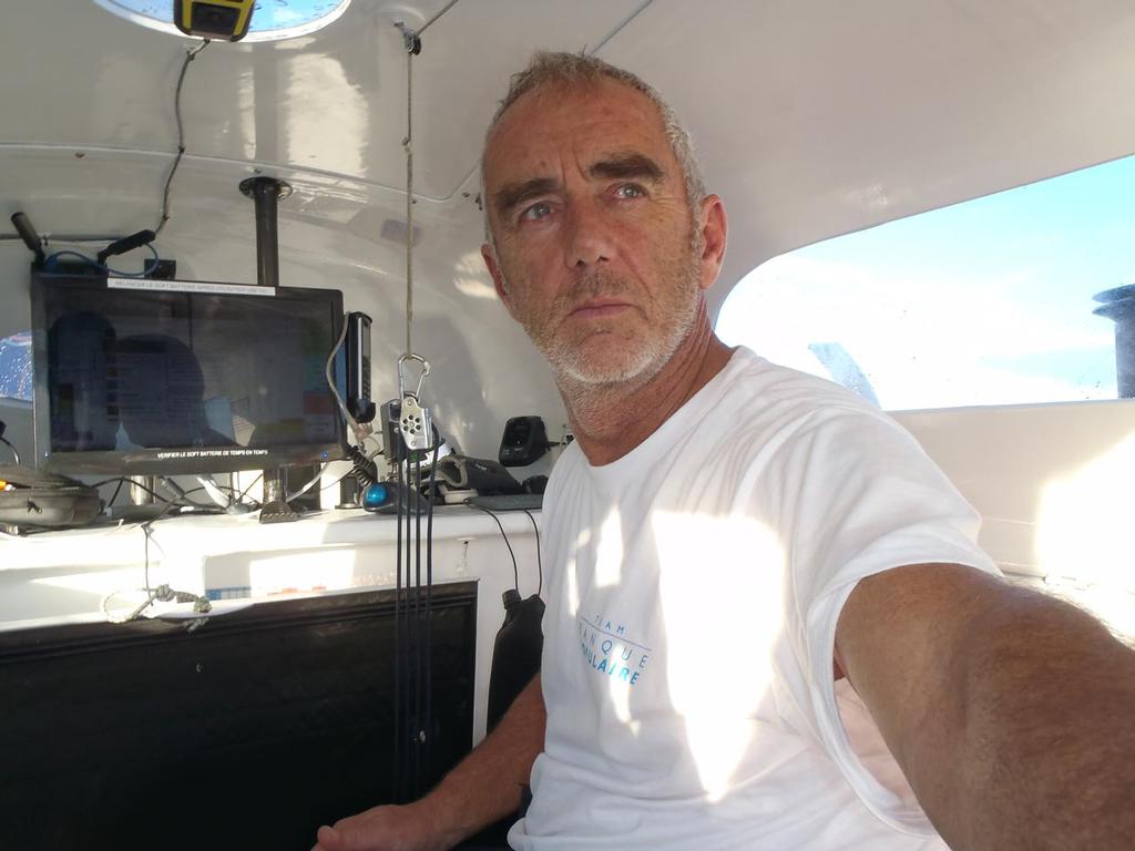 2014 Route du Rhum - On board Banque Populaire, Loick Peyron photo copyright Team Banque Populaire http://www.voile.banquepopulaire.fr/ taken at  and featuring the  class