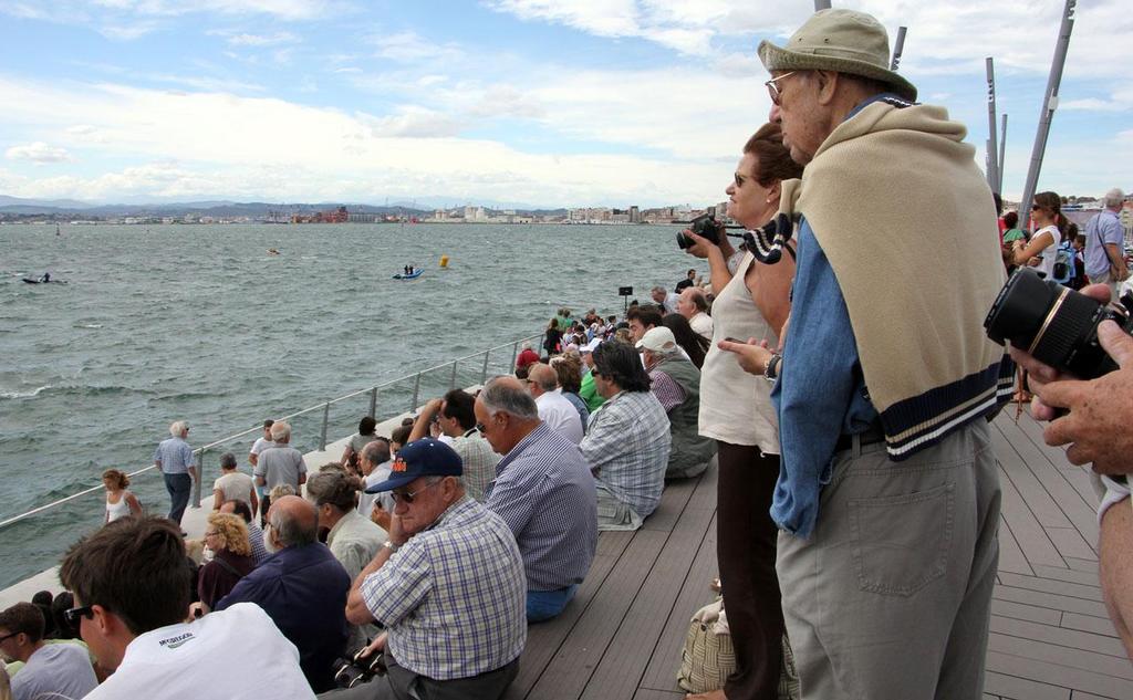 spectators on the Duna - 2014 ISAF Sailing World Championships Santander photo copyright Sail-World.com http://www.sail-world.com taken at  and featuring the  class