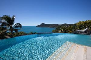 Enjoy the exclusive infinity pool that the Glasshouse has to offer and take in this amazing view! photo copyright Kristie Kaighin http://www.whitsundayholidays.com.au taken at  and featuring the  class