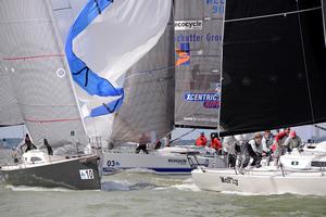 Jitterbug, Xcentric Ripper, McFly 2014 J111 World Championship Cowes Isle of Wight England. 22 August 2014 Race 5,6 & 7 photo copyright Stuart Johnstone taken at  and featuring the  class