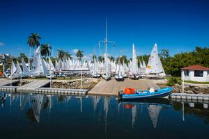 One of several boat parks at ISAF Sailing World Cup Miami. photo copyright Walter Cooper /US Sailing http://ussailing.org/ taken at  and featuring the  class