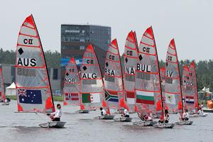 Nanjing 2014 Youth Olympic Games Day two - Byte CII Girls photo copyright ISAF  taken at  and featuring the  class