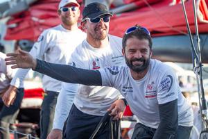 Leg one, Arrival Day - Welcome to Cape Town  Dongfeng Race Team back on land safe and sound after finishing Leg one in second place  - Volvo Ocean Race 2014-15 photo copyright  Ainhoa Sanchez/Volvo Ocean Race taken at  and featuring the  class