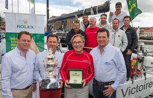 2013 Overall winner Darryl Hodgkinson and Victoire crew with Rolex representatives photo copyright  Rolex / Carlo Borlenghi http://www.carloborlenghi.net taken at  and featuring the  class