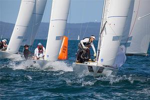 Close racing is a feature of Etchells, all the way through the fleet. photo copyright  John Curnow taken at  and featuring the  class