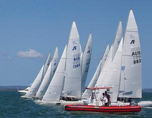 Only a little bit over – the ‘start’ of Race Five. - 2014 Etchells Queensland State Championship photo copyright  John Curnow taken at  and featuring the  class