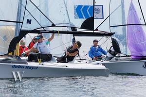 SKUD-18 sailors - IFDS Worlds 2014 photo copyright Tim Wilkes taken at  and featuring the  class