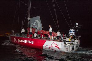 Dongfeng Race Team arrive in Alicante! -  Dongfeng Race Team are the fifth boat to arrive in Alicante for the start of the Volvo Ocean race 2014-15!. photo copyright  Ainhoa Sanchez/Volvo Ocean Race taken at  and featuring the  class
