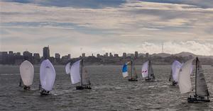Fleet, San Francisco in background photo copyright  Rolex/Daniel Forster http://www.regattanews.com taken at  and featuring the  class