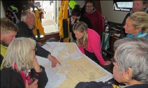 Aventura and Suilven crew look at NWP chart - Blue Planet Odyssey photo copyright Cornell Sailing Events taken at  and featuring the  class