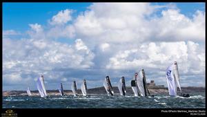 Fleet racing at the RC44 Marstrand World Championships 2014 - 2015 RC44 Championship Tour announced photo copyright MartinezStudio.es taken at  and featuring the  class