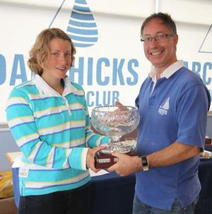 Mandy Horton – 2nd overall and Ladies’ Champion - Europe Class UK Nationals 2014 photo copyright Tony Mapplebeck taken at  and featuring the  class