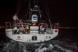 Dongfeng Race Team arrive in Alicante! -  Dongfeng Race Team are the fifth boat to arrive in Alicante for the start of the Volvo Ocean race 2014-15! photo copyright  Ainhoa Sanchez/Volvo Ocean Race taken at  and featuring the  class