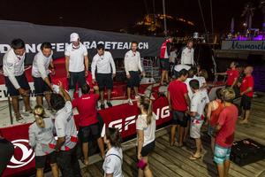Dongfeng Race Team arrive in Alicante! -  Dongfeng Race Team are the fifth boat to arrive in Alicante for the start of the Volvo Ocean race 2014-15! photo copyright  Ainhoa Sanchez/Volvo Ocean Race taken at  and featuring the  class