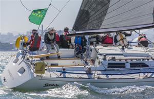 Kame Richard's Golden Moon takes first place overall in the Express 37 class - Rolex Big Boat Series 2014 photo copyright  Rolex/Daniel Forster http://www.regattanews.com taken at  and featuring the  class