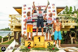 Masters podium. AWT Severne Starboard Aloha Classic 2014. photo copyright Si Crowther / AWT http://americanwindsurfingtour.com/ taken at  and featuring the  class
