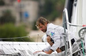 Oman Sail preparations for the Route du Rhum continue apace as skipper finishes first solo race in second place. photo copyright Oman Sail taken at  and featuring the  class