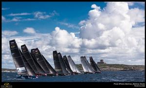 Fleet racing in Marstrand, Sweden - RC44 Marstrand World Championship 2014 photo copyright MartinezStudio.es taken at  and featuring the  class