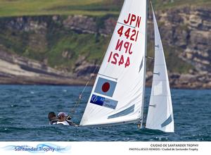 Japan's Kazuto Doi and Kimihiko Imamura sit second in the Men's 470 - Ciudad de Santander Trophy - 2014 ISAF Worlds Test Event photo copyright  Jesus Renedo http://www.sailingstock.com taken at  and featuring the  class