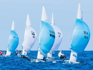 470s scream downwind - Ciudad de Santander Trophy - 2014 ISAF Worlds Test Event Reaches Midway Stage photo copyright Martinez Studio taken at  and featuring the  class