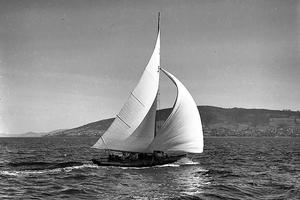 Caress was a 21 ft restricted class that refused the sail in the 1894 Huon Regatta. photo copyright The Mercury taken at  and featuring the  class