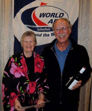Cathy and Charlie on Celebrate - 2014 World ARC at Mackay photo copyright World ARC - http://www.worldcruising.com/arc/ taken at  and featuring the  class