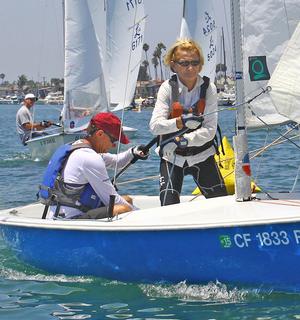 Charles and Joanna Smith set sails for downwind leg photo copyright Rich Roberts taken at  and featuring the  class
