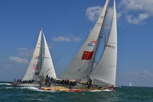 Clipper 70s on the Solent for Barts Bash. photo copyright Clipper Race taken at  and featuring the  class