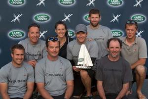 2014 Extreme Sailing Series, Act 6 - Land Rover Global Brand Ambassador Hannah White with the winners of the Above and Beyond Award in Istanbul, Groupama sailing team. photo copyright Lloyd Images/Extreme Sailing Series taken at  and featuring the  class